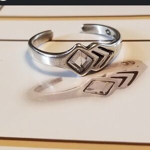 🌟Rare Silpada Silver & Zirconia Toe or Midi Ring🌟